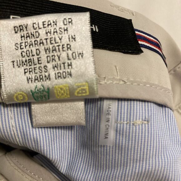 Men's Bugatchi Khaki Performance Pants Size Medium - Picture 5 of 9